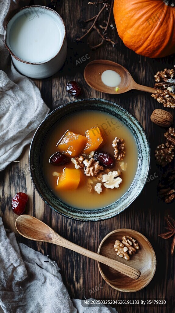 南瓜紅棗核桃養(yǎng)生湯