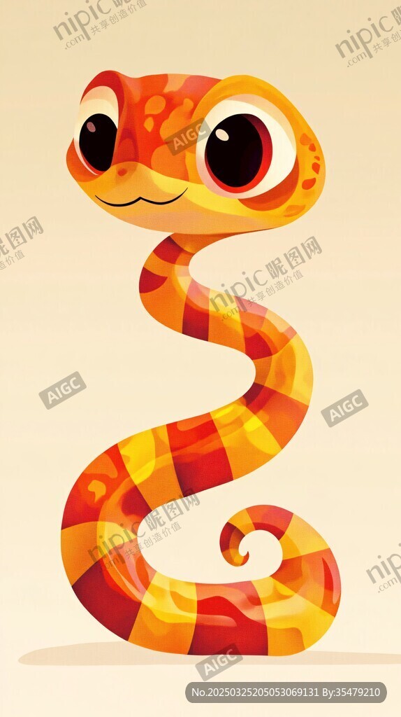 可愛卡通小蛇形象設(shè)計(jì)