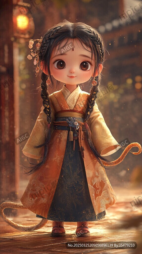 古風(fēng)萌娃漢服造型超可愛
