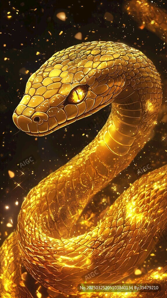 金蛇閃耀 神秘火焰環繞