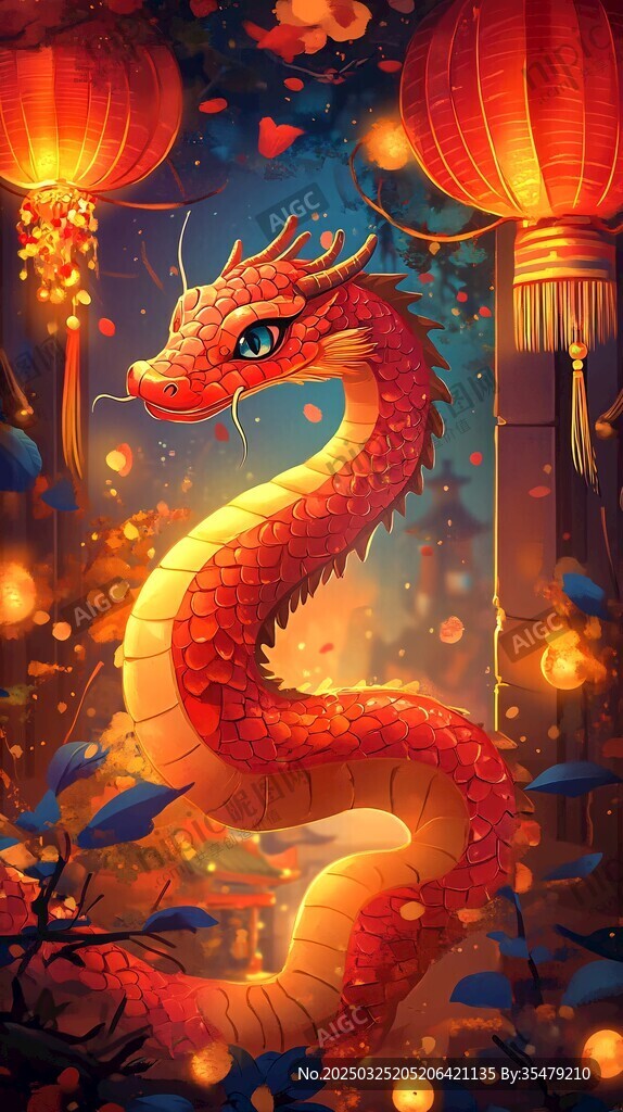 夢幻紅龍賀歲 燈影搖曳