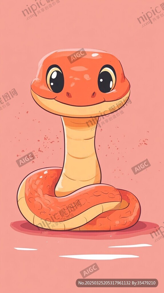 可愛卡通小蛇