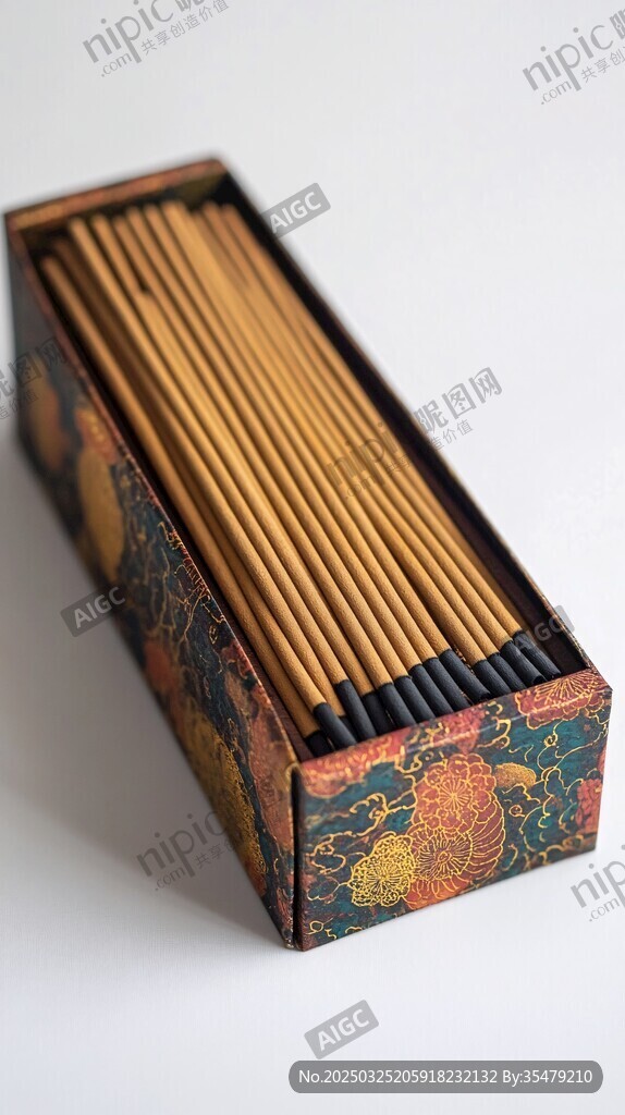 精美香盒內(nèi)的傳統(tǒng)線香