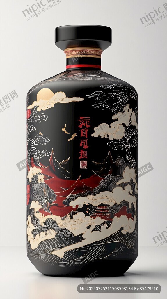 中式國風(fēng)酒瓶設(shè)計(jì)藝術(shù)