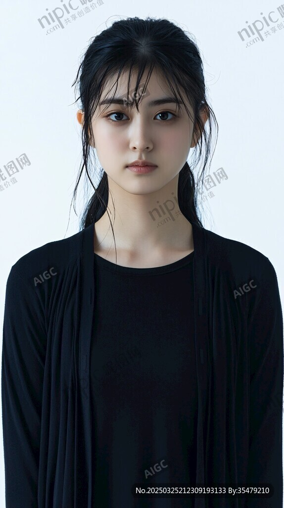 簡約黑裝清冷氣質女性