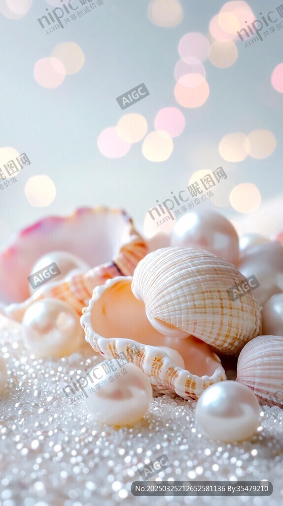 夢幻貝殼與珍珠的浪漫組合