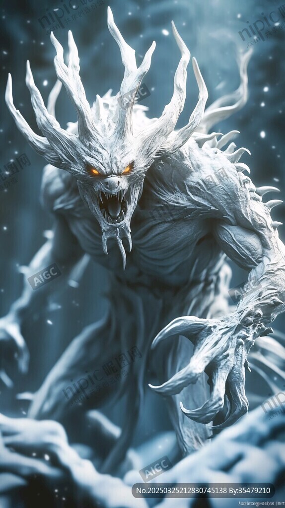 冰雪惡魔怪物形象