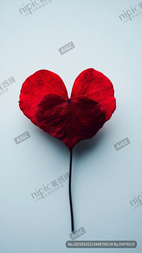 心形紅花瓣 浪漫的象征