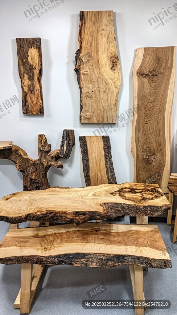 原生態(tài)實木板材與家具展示