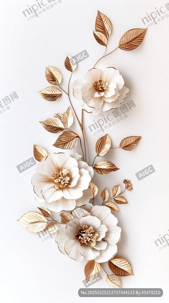 立體花朵墻面裝飾擺件