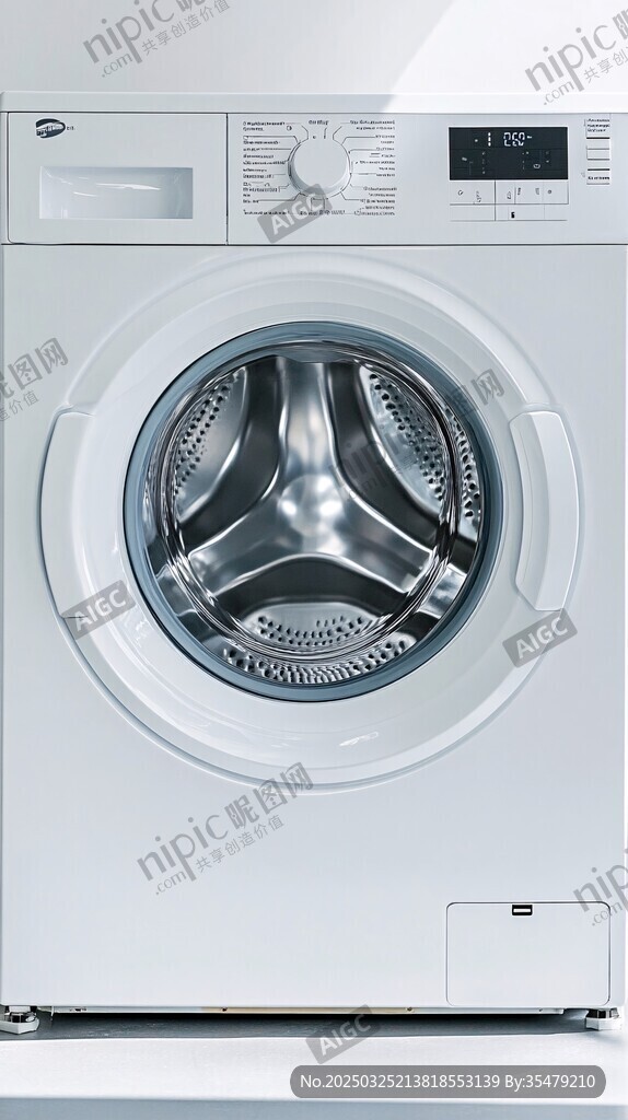 現(xiàn)代簡約白色滾筒洗衣機