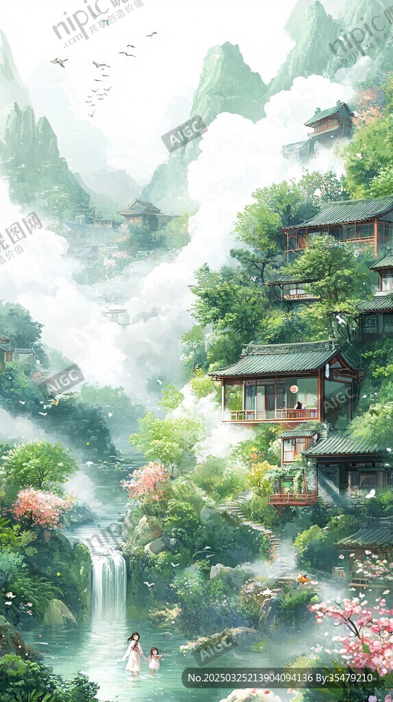 山水間的中式詩意桃源