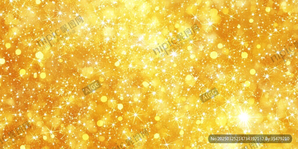 金色閃耀光斑夢幻背景圖
