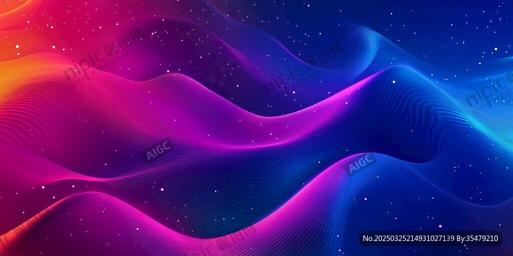 夢幻炫彩流體星空背景圖