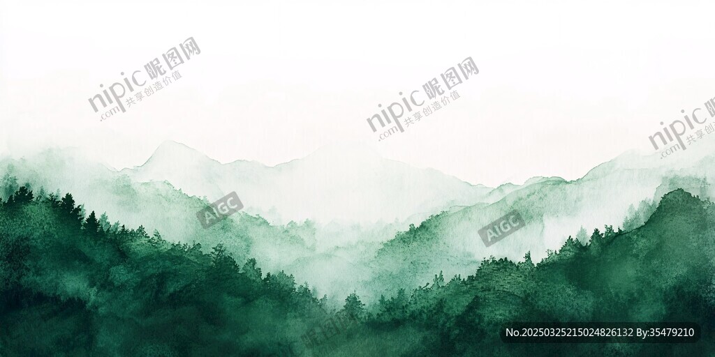 水墨山林 綠意氤氳