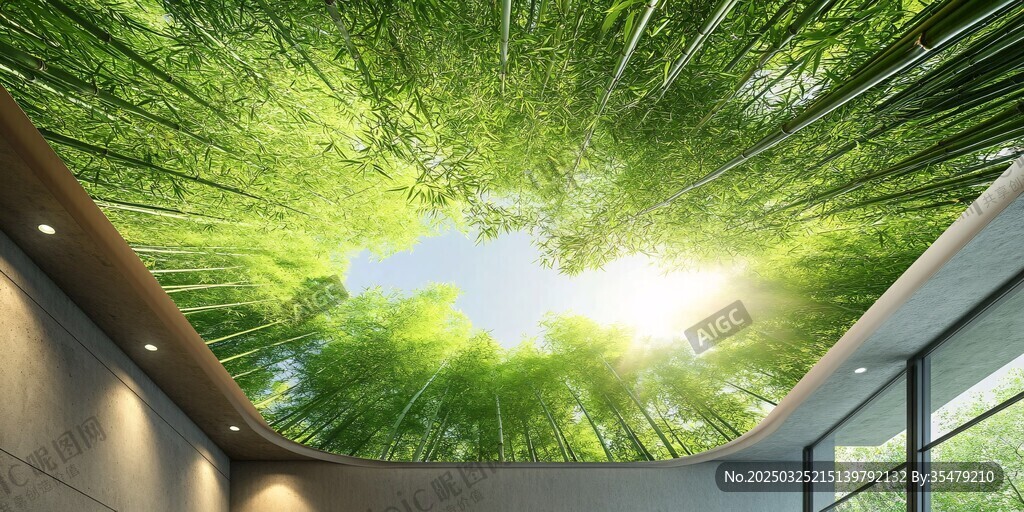 室內竹林天花板創意景觀