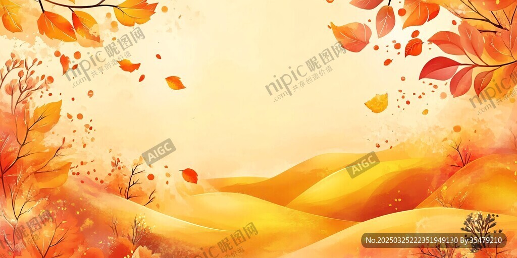 秋日爛漫風景圖