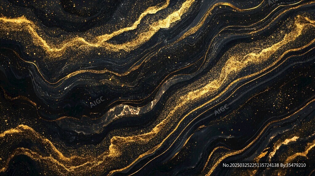 黑金大理石紋理抽象背景