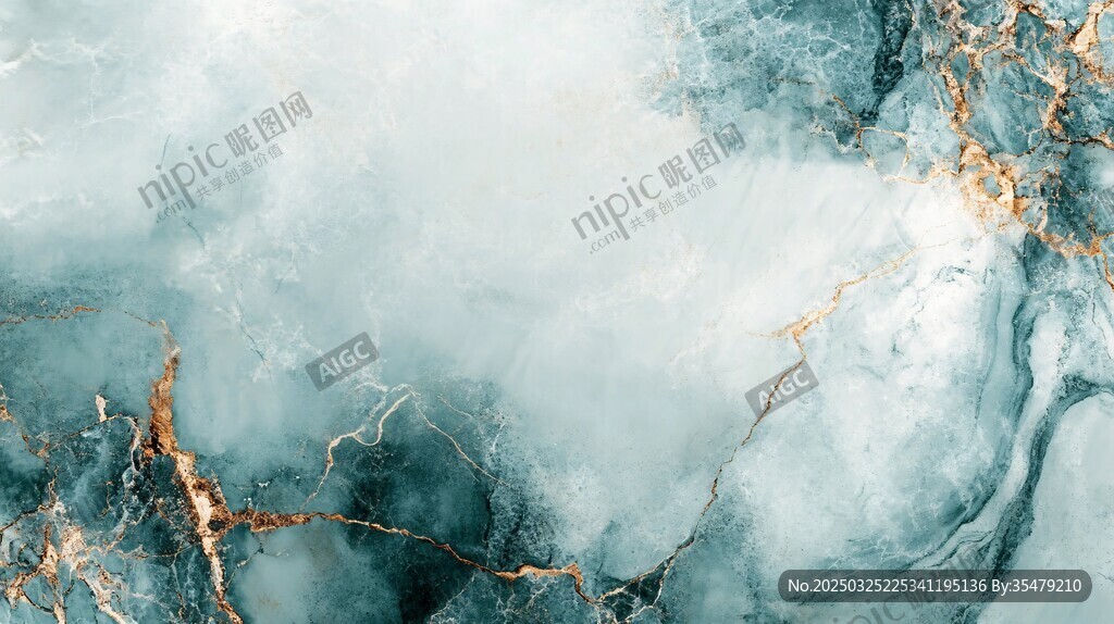 藍綠大理石紋理背景圖