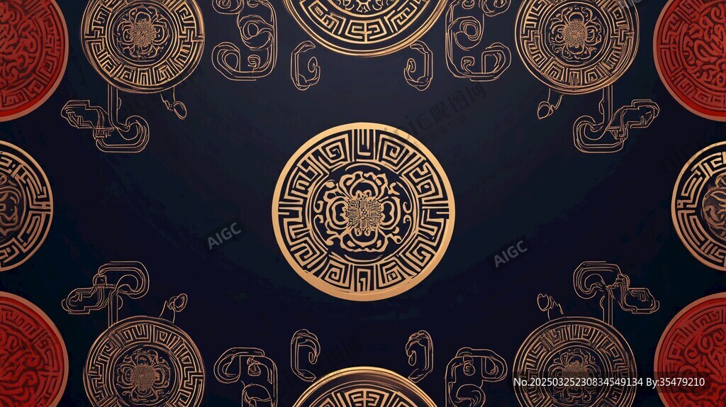 中式古典紋飾背景圖案