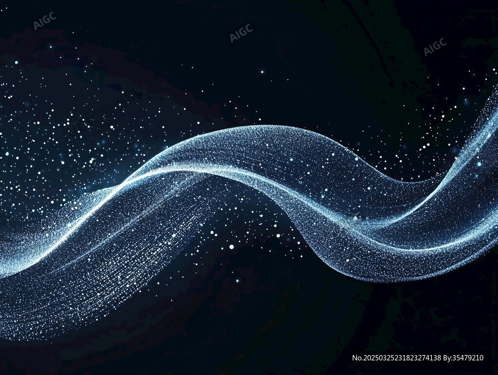 夢幻粒子波浪背景圖