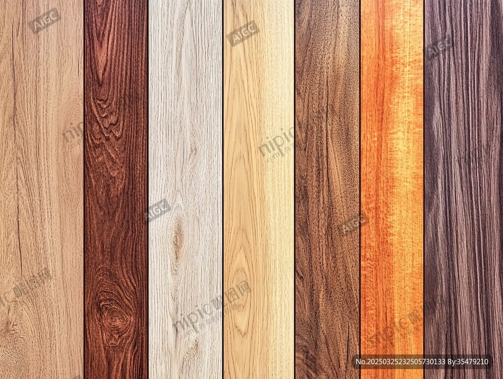 多樣木紋地板紋理展示