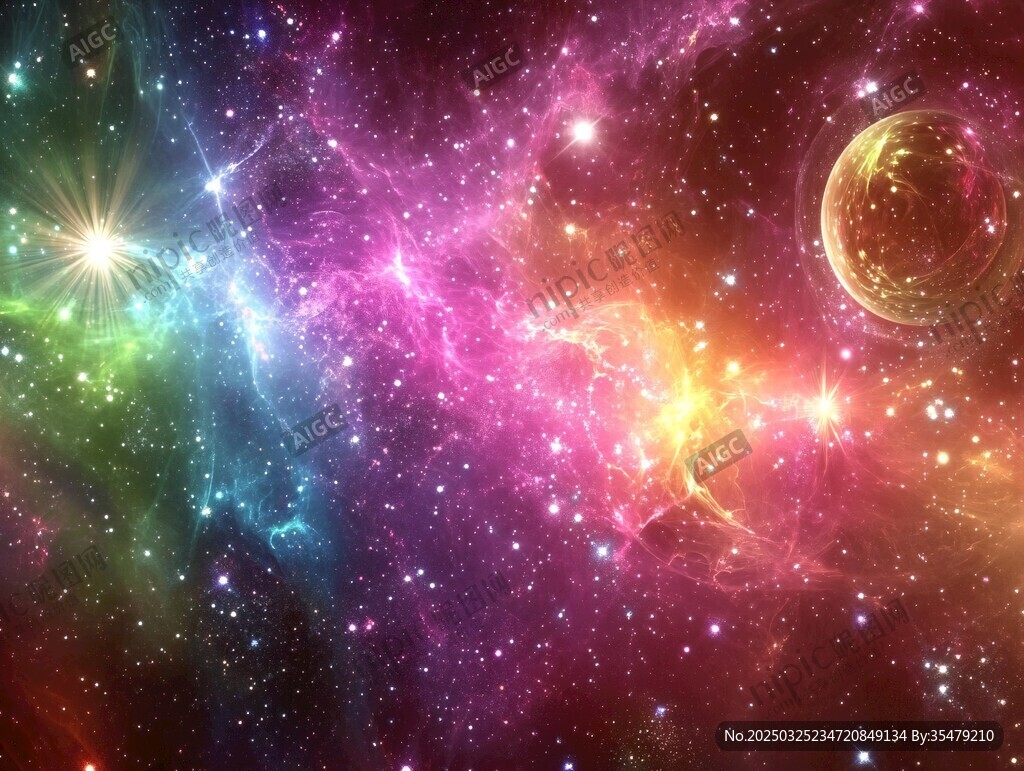 夢幻絢麗的宇宙星空景象