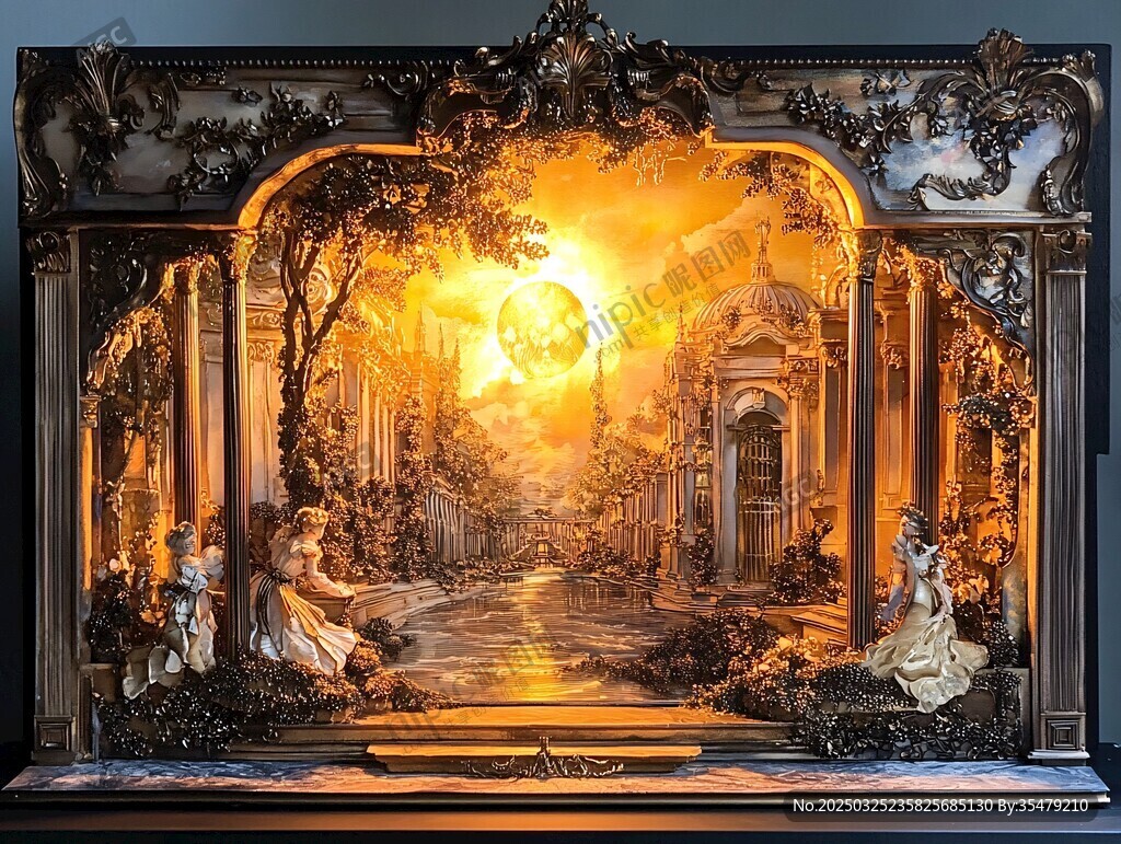 夢幻古典場景立體藝術畫