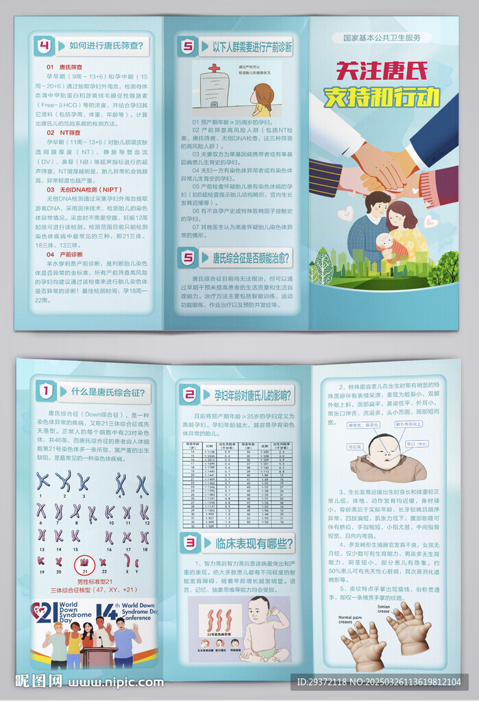 世界唐氏綜合支持和行動(dòng)三折頁