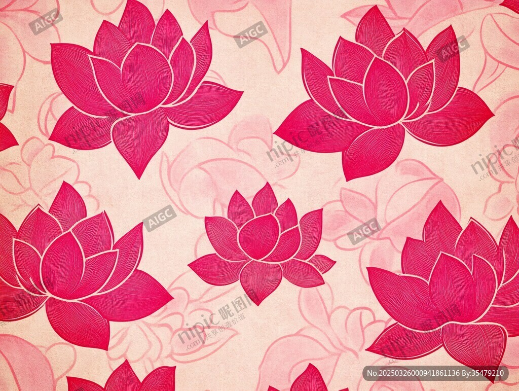 粉色蓮花圖案背景紋理