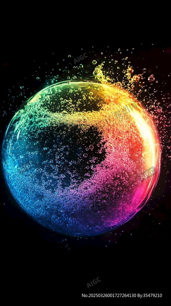 彩色夢幻星球特效畫面