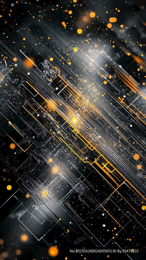 科技感粒子線條抽象背景圖