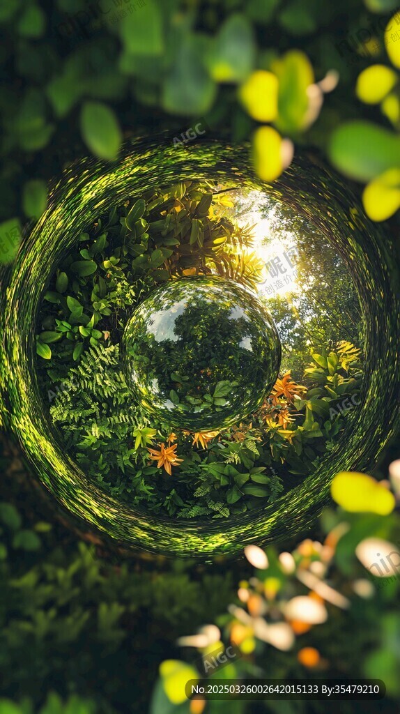 夢幻森林中的球形奇妙景象