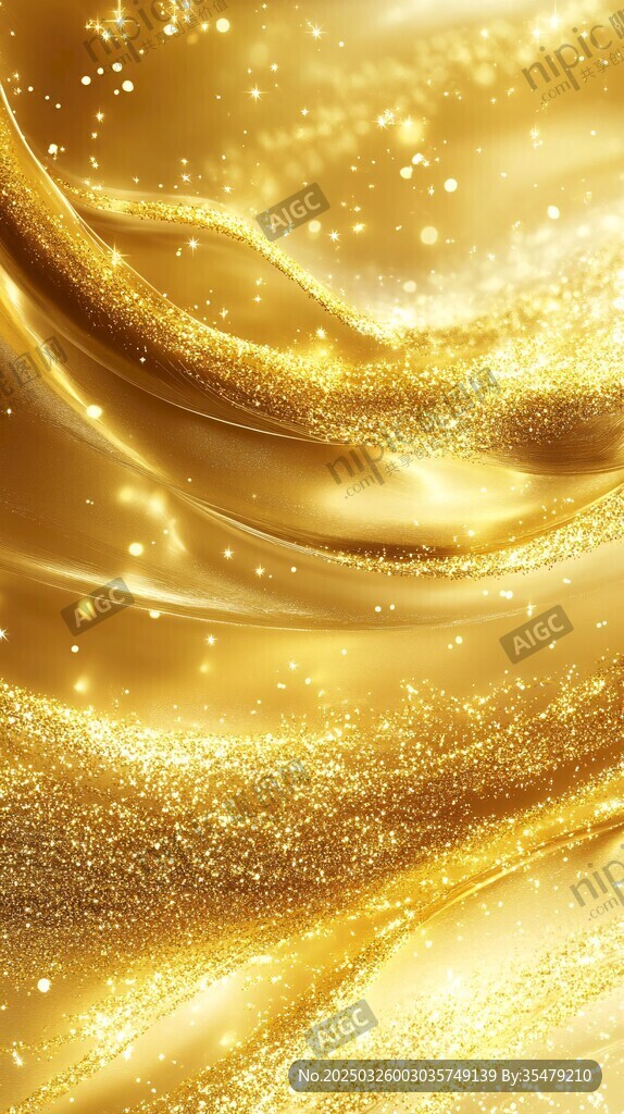 金色流光溢彩夢幻背景圖
