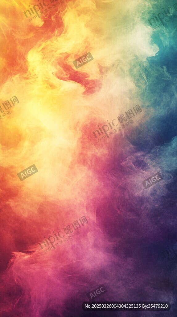 夢(mèng)幻炫彩煙霧背景圖