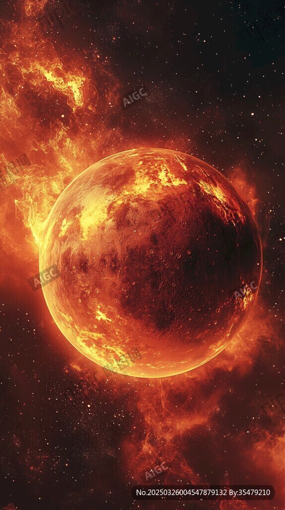 熾熱星球的宇宙壯麗景象