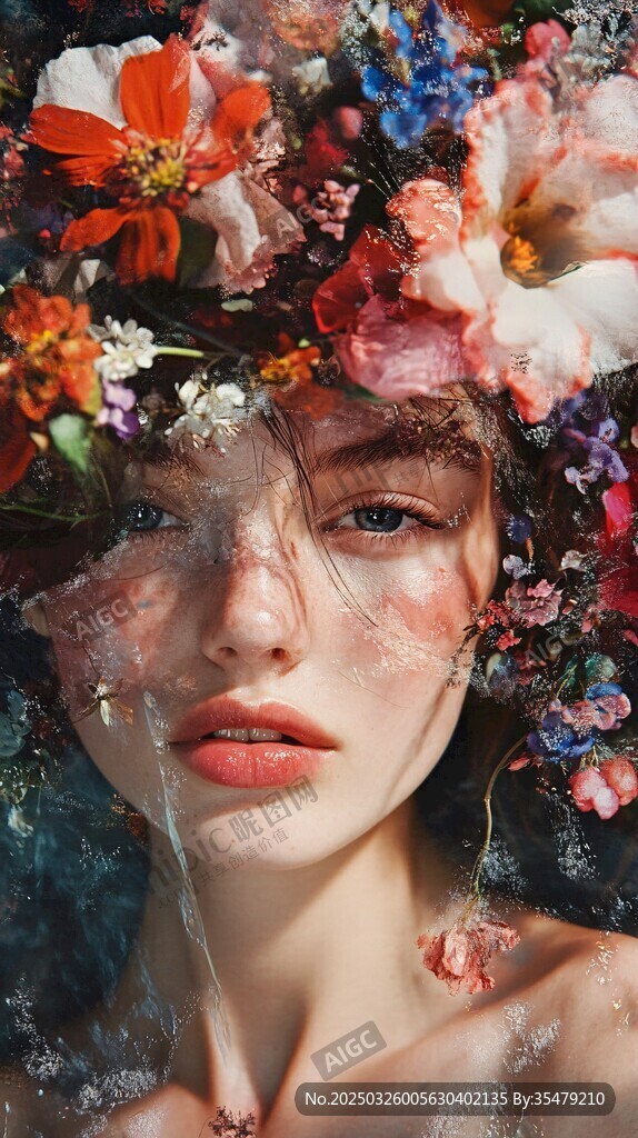 花飾少女的夢幻浪漫瞬間