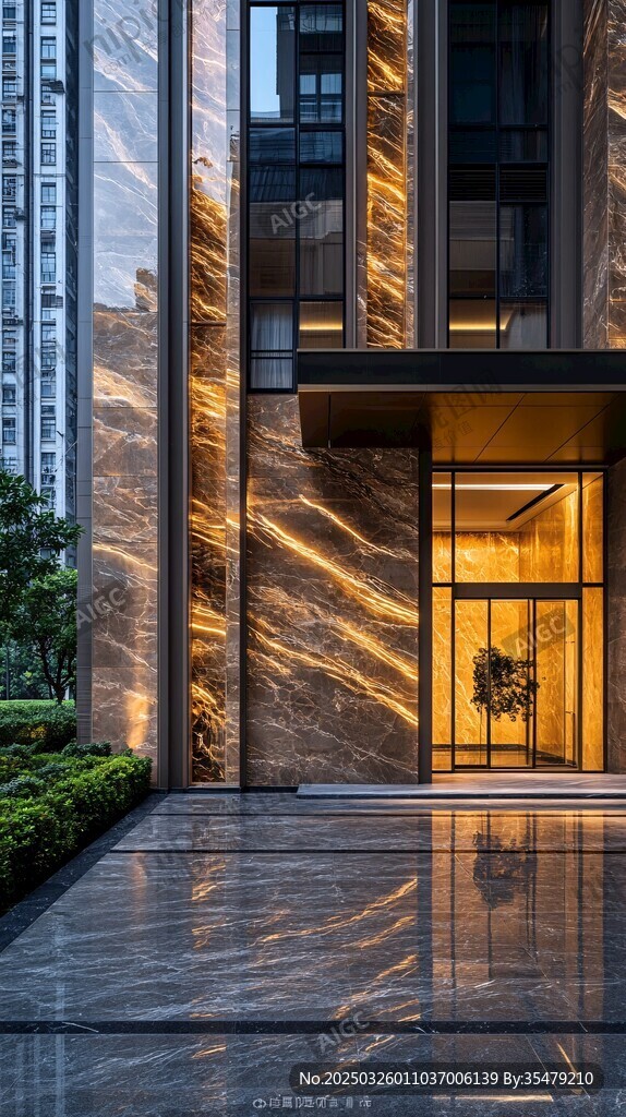 現(xiàn)代奢華住宅入口景觀