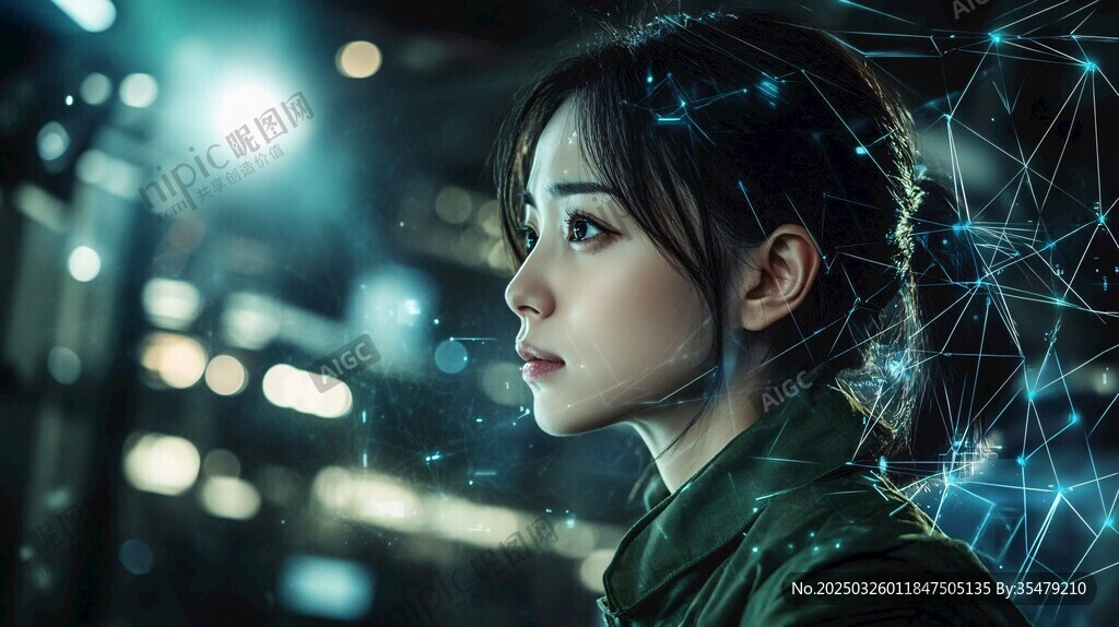 科技少女的未來幻想世界