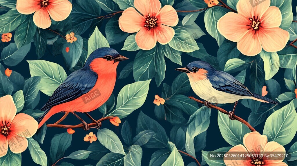 花鳥(niǎo)共棲的夢(mèng)幻植物世界