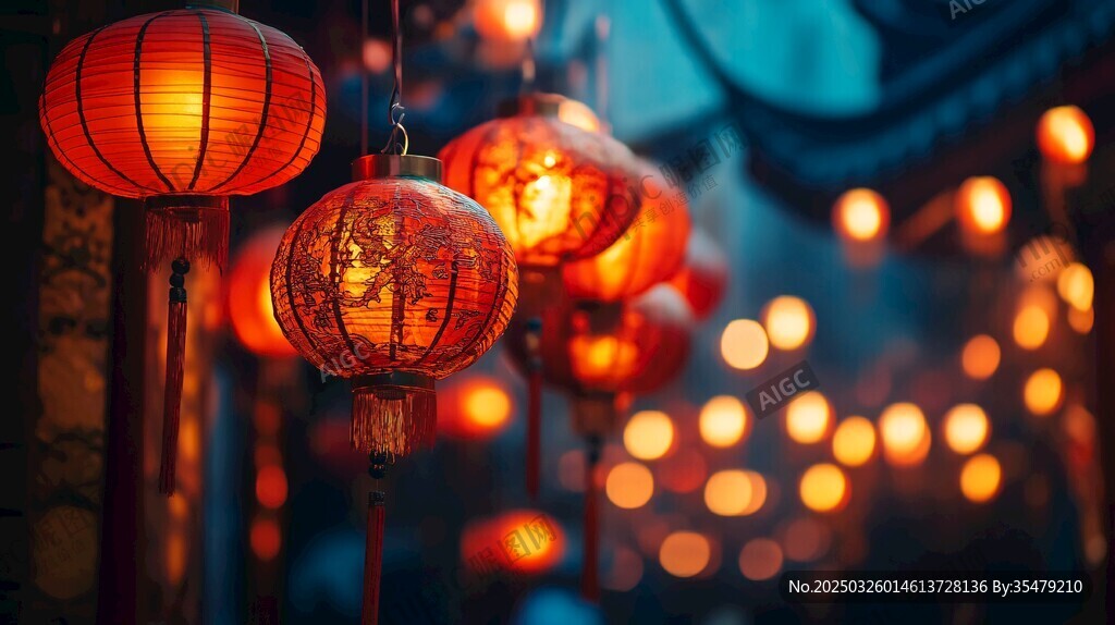 古巷紅燈籠營造傳統(tǒng)氛圍