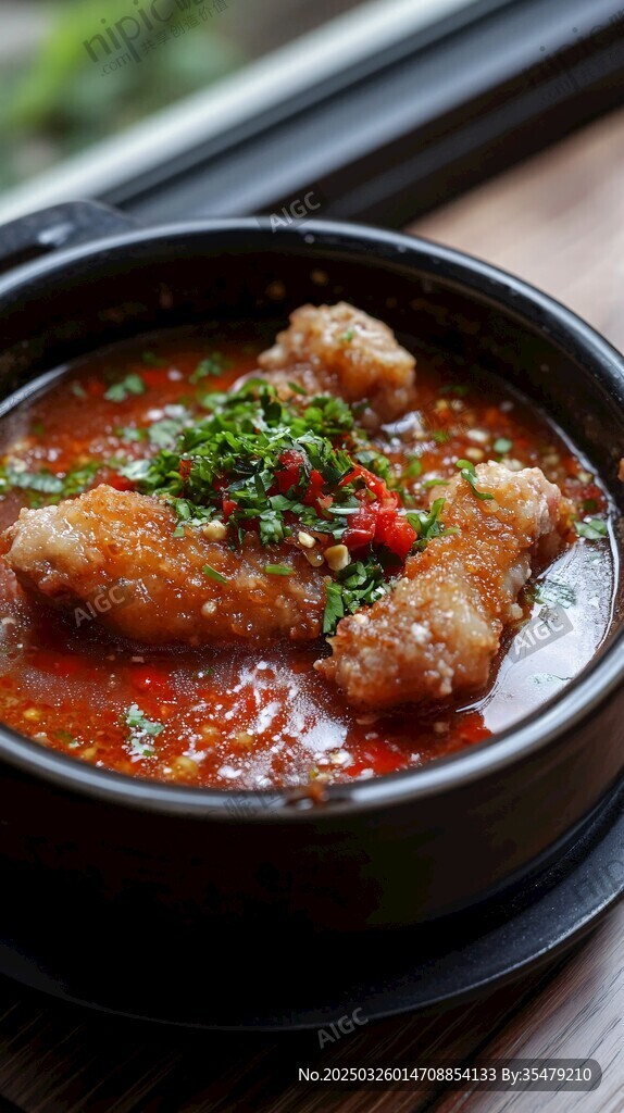 香辣嫩滑的砂鍋酥肉