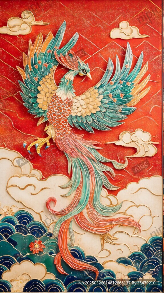 鳳凰浮雕 傳統(tǒng)祥瑞之美