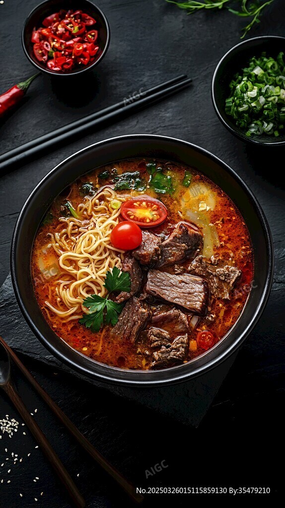 香辣牛肉湯面 誘人美食