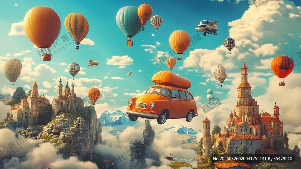 夢幻飛車載夢翱翔奇幻空際