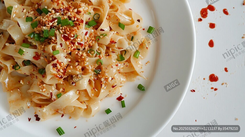 芝麻蔥花拌面美味誘人