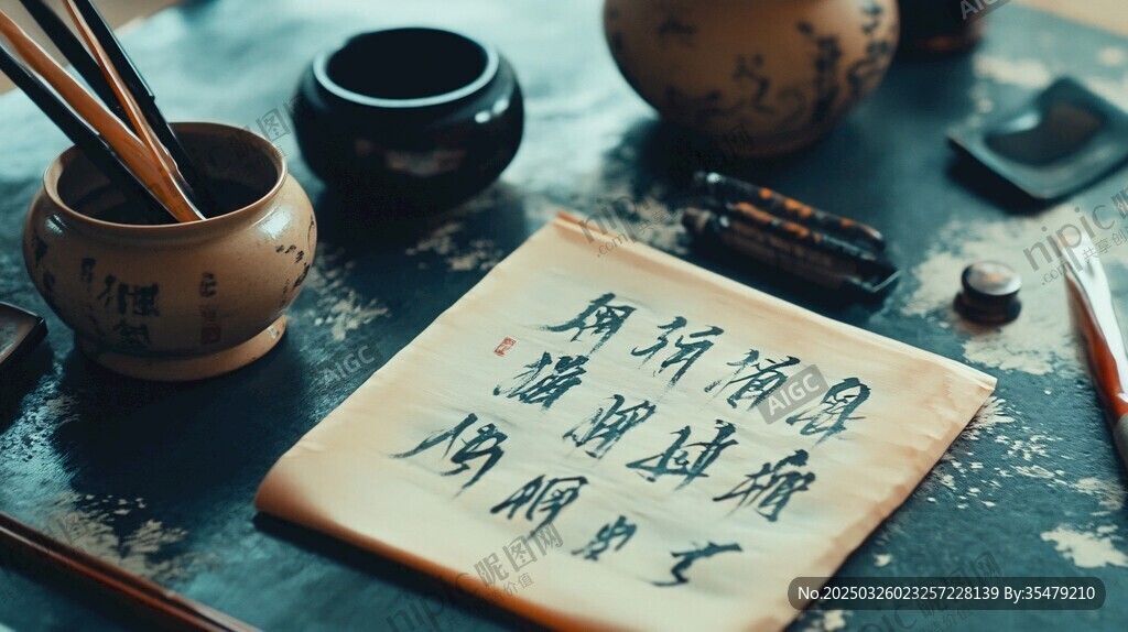 書法創(chuàng)作場(chǎng)景 筆墨韻味濃