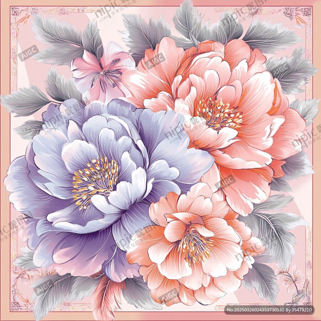 唯美花卉圖案