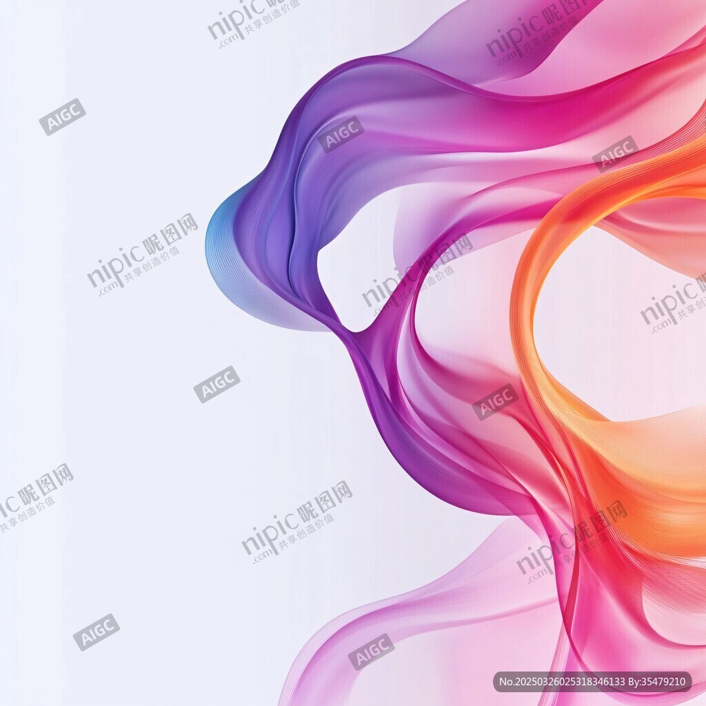夢幻流動色彩抽象背景圖