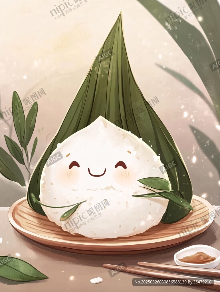可愛卡通粽子萌態十足